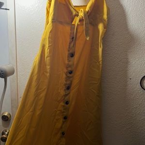 Shein mustard spaghetti strap dress new but no tags